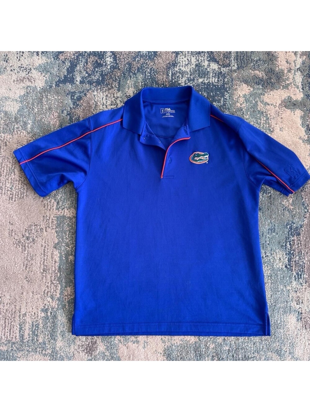 Florida Gators PGA Tour Men’s Blue Performance Golf Polo Shirt Size Medium